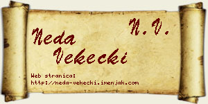 Neda Vekecki vizit kartica